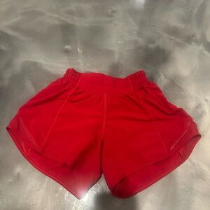 Women's Red Athletic Shorts